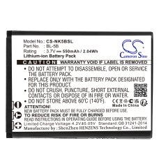 Alcatel Nokia Vodafone Baterie do navigací (GPS) BLU ... CS-NK5BSL